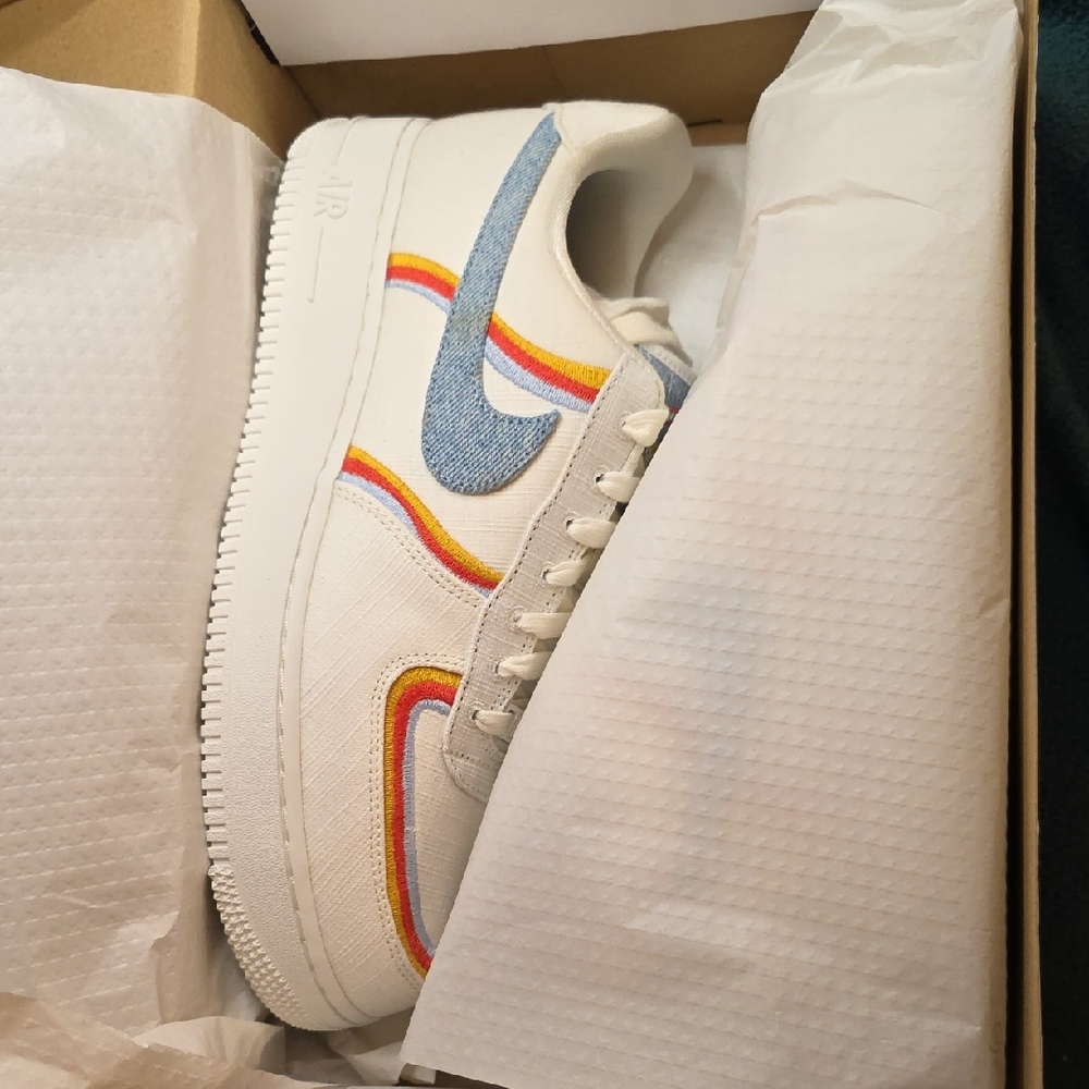 Nike Airforce 1  NIB White Sneakers with Colorful Accents